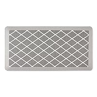 Martha Stewart Miles Modern Diamond Anti-Fatigue Air-Infused Kitchen Mat, Grey, 19.6