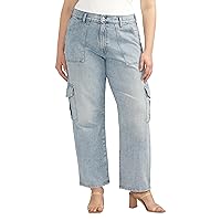 Silver Jeans Co. Women's Plus Size Utility Cargo Jeans