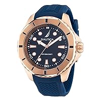 Nautica Men's NAPKMS306 KOH May Bay Blue Silicone Strap Watch