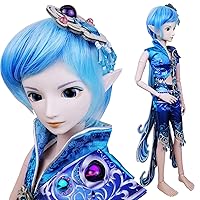 Water Prince Poseidon 1/3 BJD Doll Full Set 24inch 19 Ball Jointed Dolls Elf Ears + Clothes + Free Makeup + Hair + Accessories