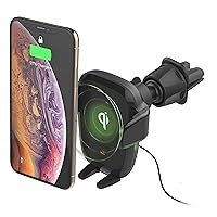 iOttie Auto Sense Qi Wireless Car Charger - Automatic Clamping Wireless Charging CD Slot & Air Vent Phone Mount Combo for Google Pixel, iPhone, Samsung Galaxy, Huawei, LG, and other Smartphones