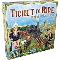 Ticket to Ride Nederland Board Game EXPANSION - Train Route-Building Strategy Game, Fun Family Game for Kids & Adults, Ages 8+, 2-5 Players, 30-60 Minute Playtime, Made by Days of Wonder