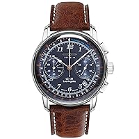 Zeppelin Men Chronograph Japanese Quartz Watch with Leather Strap 245801-00