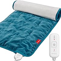 Comfytemp Full Weighted Heating Pad for Back Pain & Cramps Relief, Mothers Day Gifts, 2.2lb Large Electric Neck Shoulder Heat Pad, FSA HSA Eligible, Moist/Dry Heat Therapy, Auto-Off, 12x24, Washable
