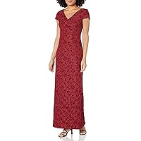 JS Collections Women's Valentina V-Neck Column Gown