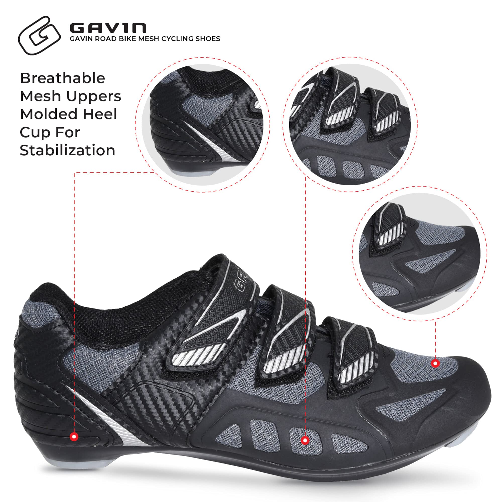 Gavin Road Bike/Indoor Cycling Shoes Mens Womens