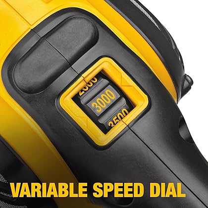 DEWALT Buffer Polisher, 7”-9”, 12 amp, Variable Speed Dial 0-3,500 RPM’s, Corded (DWP849X) Yellow