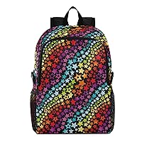 ALAZA Rainbow Stars Packable Backpack Travel Hiking Daypack