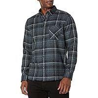 HUGO Relaxed Fit Checked Pattern Flannel Button Down Shirt