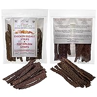 Pet Peeve Gear, Diabetic Dog Treats, Sugar Free, All Natural Jerky Treats, Made & Sourced in USA, Chicken & Beef, Crunchy Strips for Healthy Teeth, No Preservatives