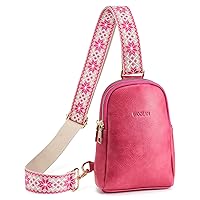 Small Sling Bag for Women Leather Crossbody Fanny Packs Chest Bag for Women Men