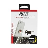 Nite Ize Steelie Vent Mount Kit Plus - Magnetic Car Vent Mount for Smartphones with 2x Holding Power and Restickable Magnet Adapter