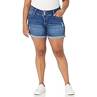 Royalty For Me Womens Women's Plus Size Wannabettabutt 3-Button Cuffed Shorts SustainableShorts