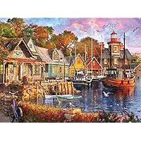 White Mountain Puzzles Harbor Evening - 1000 Piece Jigsaw Puzzle