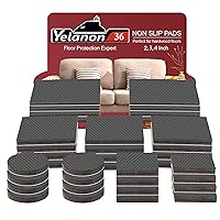 Non Slip Furniture Pads -36pcs (2+3+4)” Furniture Grippers Hardwood Floors, Non Skid for Furniture Legs,Self Adhesive Rubber Furniture Feet, Anti Slide Furniture Protector for Keep Couch Stoppers