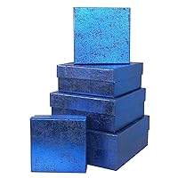 Nested Gift Boxes, 5-Piece, Blue Crush