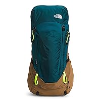 THE NORTH FACE Terra 65 L Backpacking Backpack, Blue Coral/Utility Brown/Led Yellow, Small/Medium