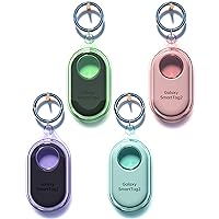 4 Pack Smart Tag 2 Case Compatible with Samsung Galaxy SmartTag2, Soft Full-Body TPU Waterproof Samsung Tag 2 GPS Tracker Holder Case with Keychain, Dog Collar, Luggage (Blue, Pink, Green, Purple)