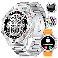 LIGE Military Smart Watch for Men (Answer/Make Call), 1.39'' HD Rugged Smartwatch with 110+ Sports Modes, 400mAh Battery, 5ATM Waterproof Fitness Watch with Heart Rate Sleep Monitor for iOS Android