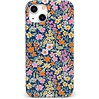 Casely Case Compatible with iPhone 14 | Full Bloom | Navy Floral Phone | Compatible with MagSafe