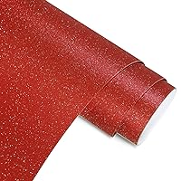 AHIJOY Red Glitter Vinyl Permanant Adhesive 12