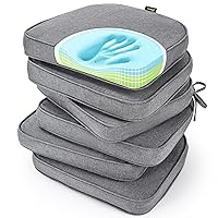 SUNROX Gel Memory Foam Chair Cushions, FadeShield Water-, Stain-Resistant Durable Reversible Seat Cushion Pads with Ties for Indoor/Outdoor Kitchen Dining Office 17