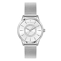 Ted Baker Fitzrovia Charm Stainless Steel Silver Tone Mesh Band Watch (Model: BKPFZF1269I)