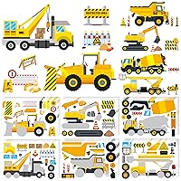 Construction Truck Stickers Kits 36 Sheets DIY Engineering Vehicles Stickers Make Your Own Construction Stickers with 6 Designs Construction Theme Party Favors for Boys Girls