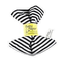Original Baby Paper - Crinkle Teether and Sensory Toy for Babies and Infants | Black and White Stripes | Non-Toxic, Washable | Great for Baby Showers