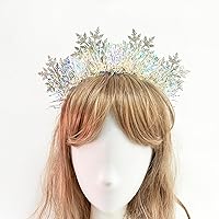 Snowflake Head Boppers Headband Glitter Christmas Snowflake Headband for Christmas Party Accessory