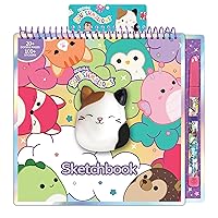 Original Squishmallows Sketchbook, Over 20 Stationery Supplies, Features Squishmallows Scrapbook Stickers, Cam The Cat Fidget Toy, Drawing Paper, Great Kids Craft, Coloring Books for Kids Ages 4-8