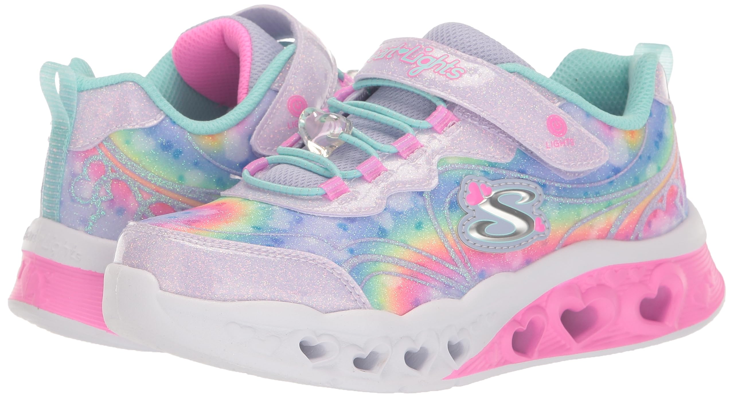 Skechers Unisex-Child Flutter Heart Lights-Groovy Sneaker