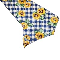 Sunflower Tavern Checkered Print Cotton Table Runner Kids Nursery Bedroom Event Party Table Decor (12