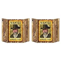Beistle Wanted Poster Photo Props 2 Piece, 37