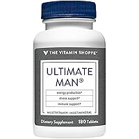 Ultimate Man Multivitamin, High Potency Multi - Energy & Antioxidant Blend, Daily Multi-Mineral Supplement for Optimal Men's Health, Gluten & Dairy Free (180 Tablets)