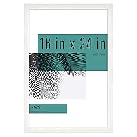 MCS Studio Gallery Frame, White Woodgrain, 16 x 24 in, Single