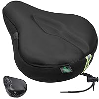 Zacro Bike Seat Cushion - Gel Padded Bike Seat Cover for Men Women Comfort, Extra Soft Exercise Bicycle Seat Compatible with Peloton, Outdoor & Indoor