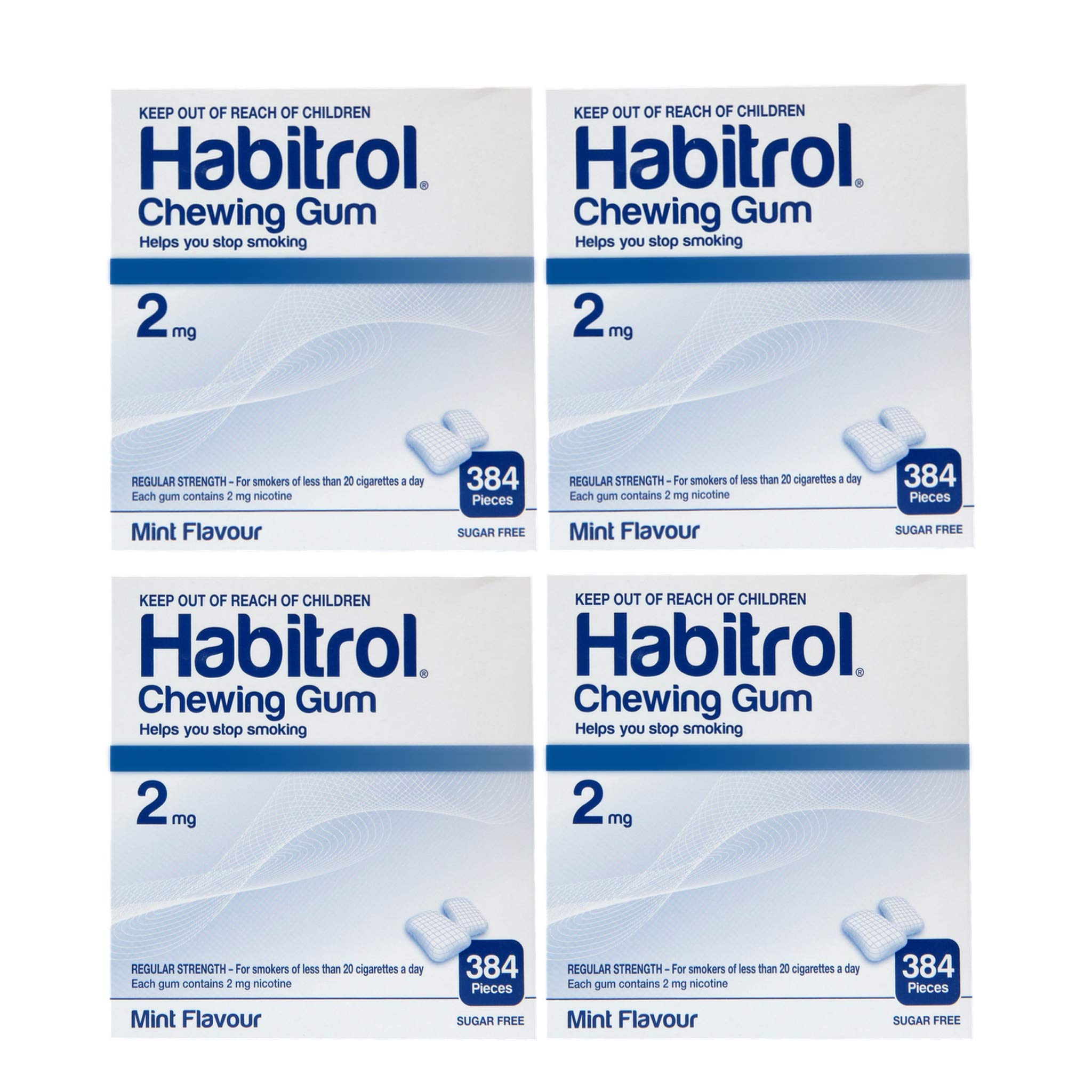 Habitrol Nicotine Gum 2mg Mint Bulk 384 Pieces (4 Pack (384 Count))