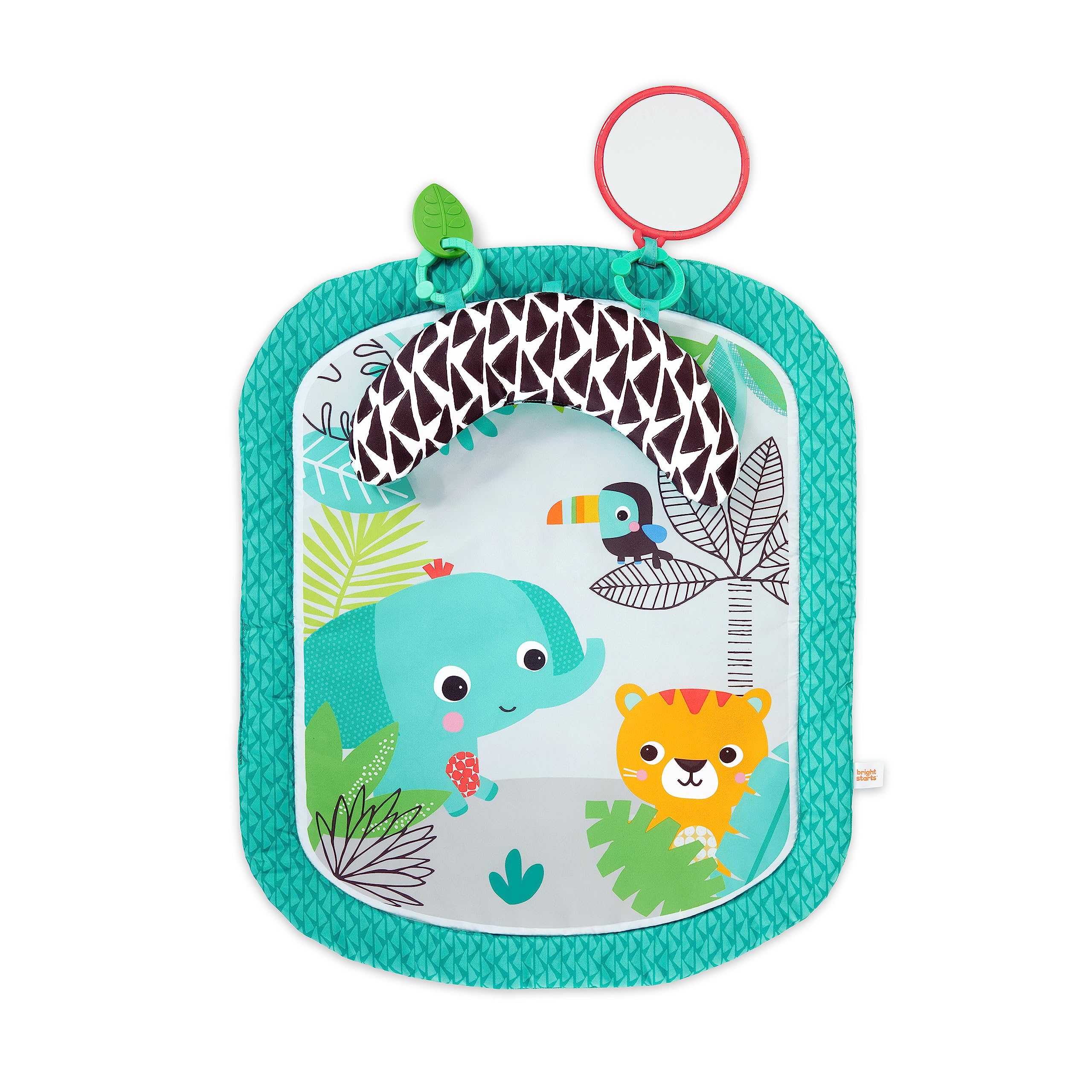 Bright Starts Totally Tropical Prop & Play Tummy Time Baby Activity Mat, Ages Newborn +