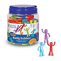 Learning Resources Buddy Builders,32 Pieces, Ages 3+, Fine Motor, Hand Eye Coordination Toy, Fine Motor Skills,Social Emotional Learning Toys