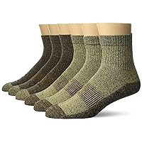 Columbia Men's Moisture Control Quarter Socks, Khaki/Brown, 6-12 US