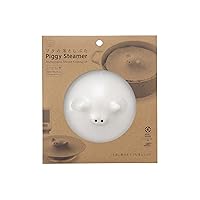 Marna K092 Pig Dropping Splash 6.9 inches (17.5 cm) (Silicone/White) Drop Lid (Heated/Microwave/Dishwasher Safe)