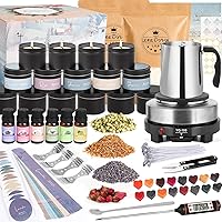 SAEUYVB Candle Making Kit with Wax Melter, Candle Making Kit for Adults - DIY Starter Soy Candle Making Kit/Supplies-Perfect as Home Decoration