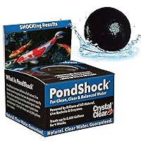 PondShock Ball, Natural Enzymes & Live Bacteria, Freshwater Clarifier Shock Treatment, Muck & Sludge Remover for Small Pond & Outdoor Water Garden Ponds, Koi Fish & Aquatic Plants Safe