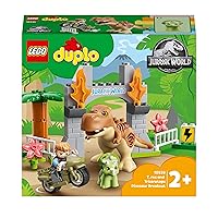 LEGO® DUPLO® Jurassic World T. rex and Triceratops Dinosaur Breakout 10939 Building Toy;Dinosaur