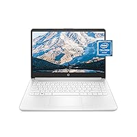 HP 14 Laptop, Intel Celeron N4020, 4 GB RAM, 64 GB Storage, 14-inch Micro-edge HD Display, Windows 10 Home, Thin & Portable, 4K Graphics, (14-dq0040nr, Snowflake White) (Renewed)