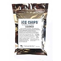 ICE CHIPS Xylitol Candy in Large 5.28 oz Resealable Pouch; Low Carb & Gluten Free (Licorice)
