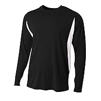 A4 Men's Long Sleeve Color Block Tee