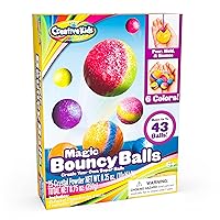 Magic Bouncy Balls - DIY STEM Toys - Science Kit for Kids - 25 Multicolor Bags & 5 Molds Makes Up to 43 Balls