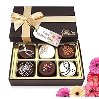 Mothers Day Cookies Gift Basket - Perfect Mothers Day Gifts for Mom, Delicious Chocolate Gift Basket Great for Birthday Treats for Women and Men - Fancy Chocolate Covered Cookies for Gifting, 6 Count